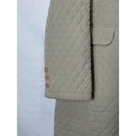 Jones New York Women's Mid Length Quilted Jacket Buttoned Kick Pleat Size L - Picture 3 of 6
